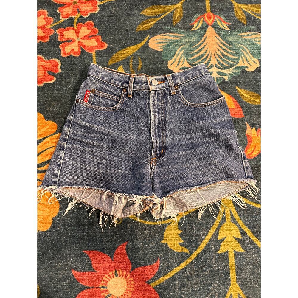 Vintage Retro BONGO Jean Raw Hem Shorts Size 1
